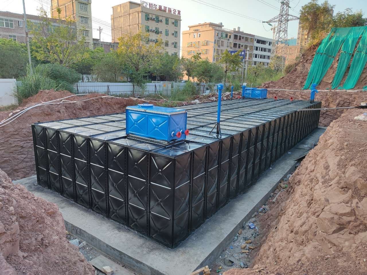 Pumpestasjonssammensetning og installasjonsform for anti-floating nedgravd bokspumpe Integrert booster vannforsyningsutstyr